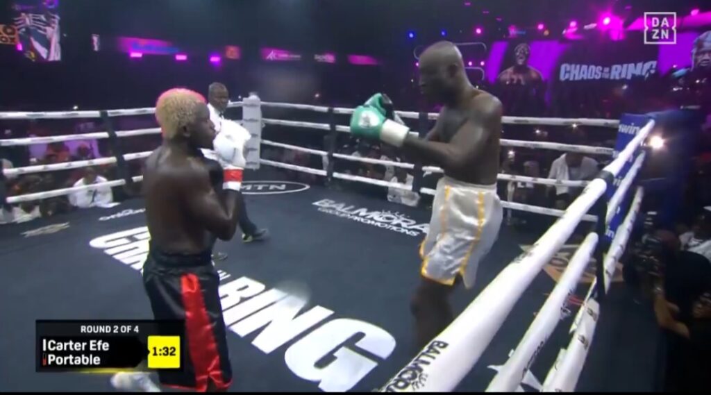Carter Efe Defeats Portable in Celebrity Boxing Match